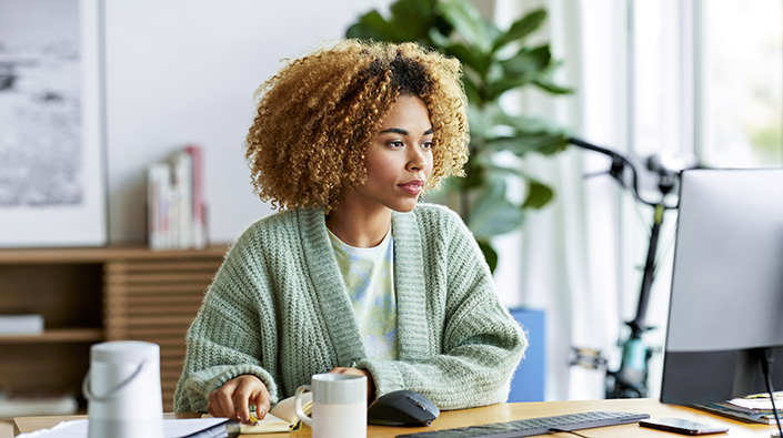 woman at computer